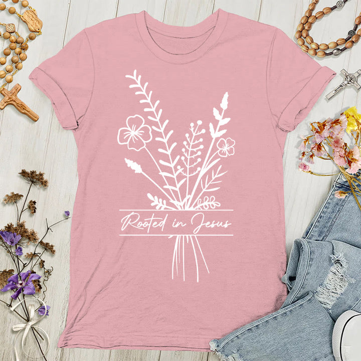 Christianartworkshop Rooted in Jesus Women's T-shirt