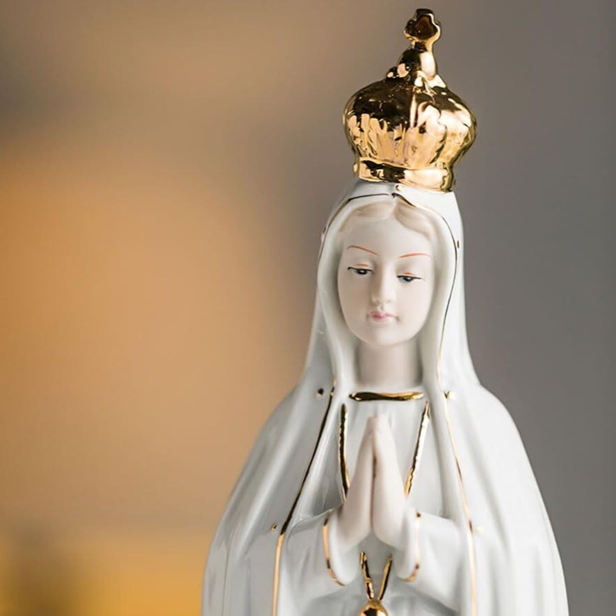 Christianartworkshop Classic Our Lady of Fatima Statue Sacred Home Ornament for Prayer Corners  - image 2