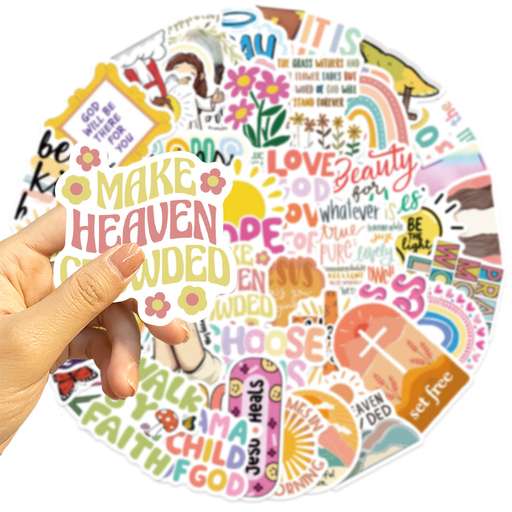 Christianartworkshop Colorful Jesus Scripture Stickers Set: Perfect for Journals & iPads - image 2