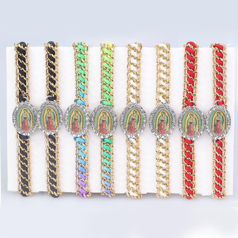 Christianartworkshop Our Lady of Guadalupe Vibrant Colorful Woven Bracelet for Faithful Style - image 2