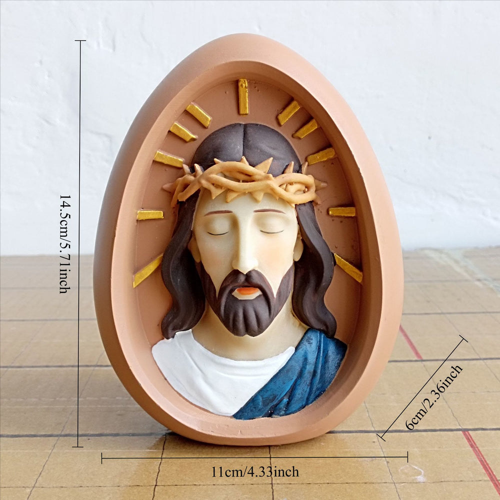 Christianartworkshop Jesus with Crown of Thorns Desktop Decoration: A Home Decor Highlighting Faith - image 1