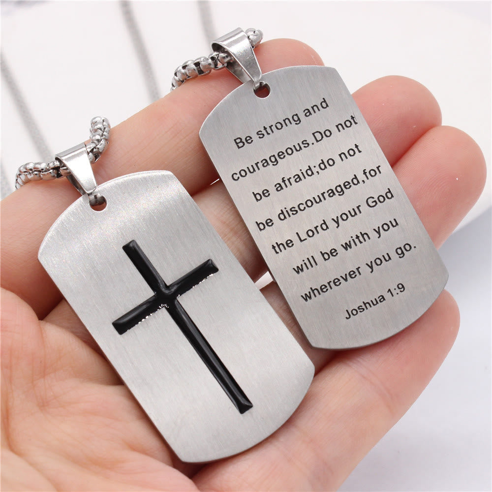 Christianartworkshop Stainless Steel Dual-Sided Cross Necklace