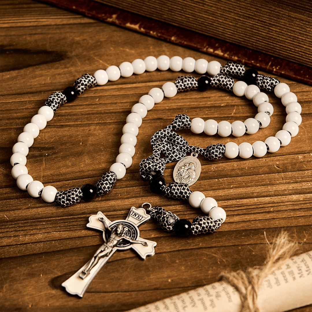 Christianartworkshop Solid Knot Nylon Cord Rosary with St. Anthony Medal: Restore Lost Hope - image 2