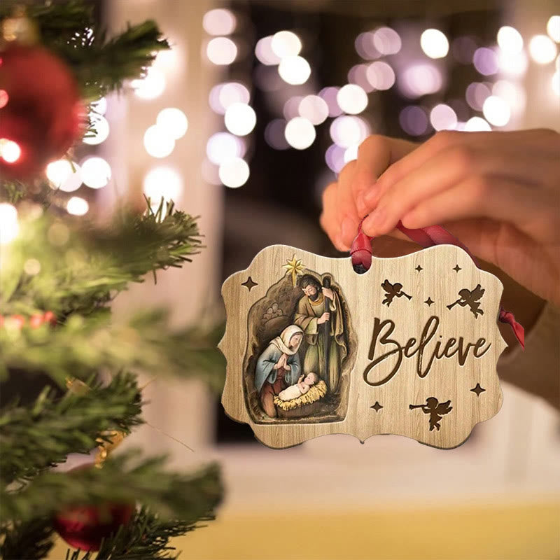 Christianartworkshop Acrylic Signs Nativity Christmas Hanging Ornaments B - image 3