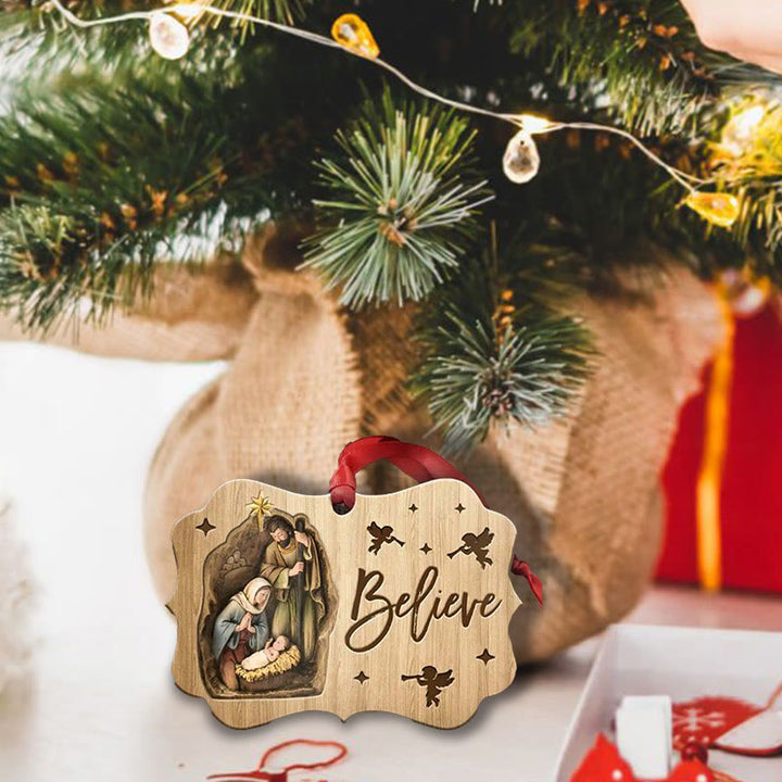 Christianartworkshop Acrylic Signs Nativity Christmas Hanging Ornaments B - image 1