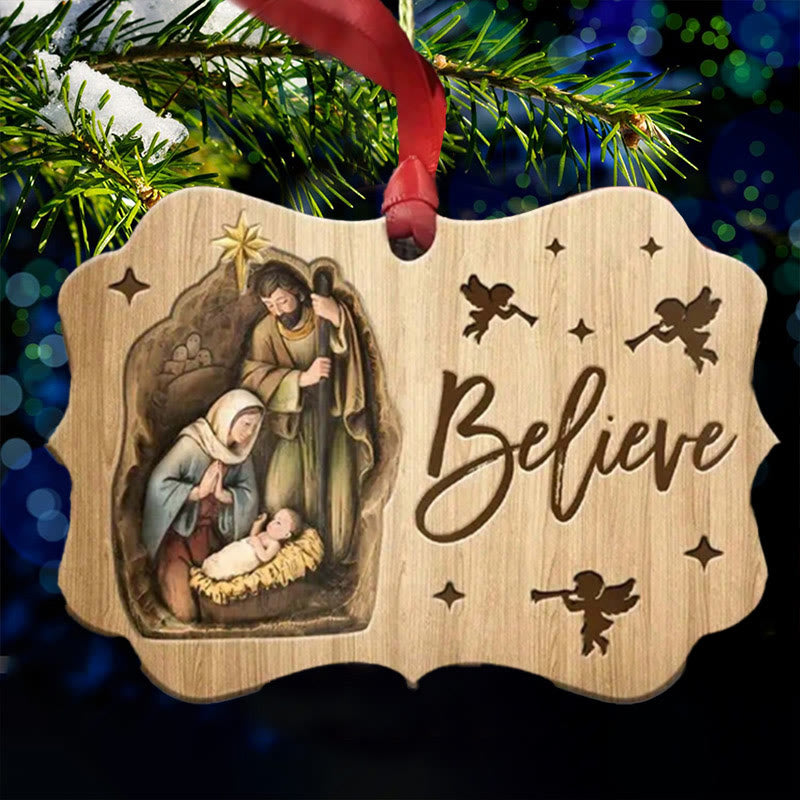 Christianartworkshop Acrylic Signs Nativity Christmas Hanging Ornaments B - image 2