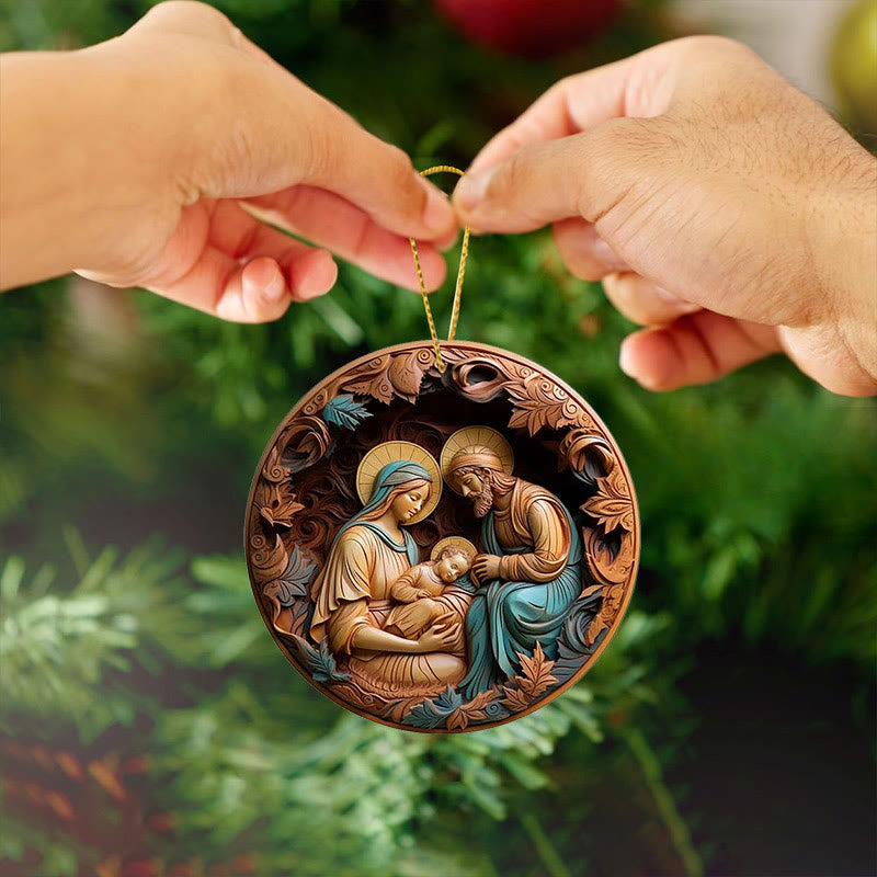 Christianartworkshop Retro Nativity Christmas Hanging Ornaments B - image 3