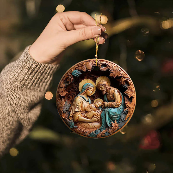 Christianartworkshop Retro Nativity Christmas Hanging Ornaments B - image 4