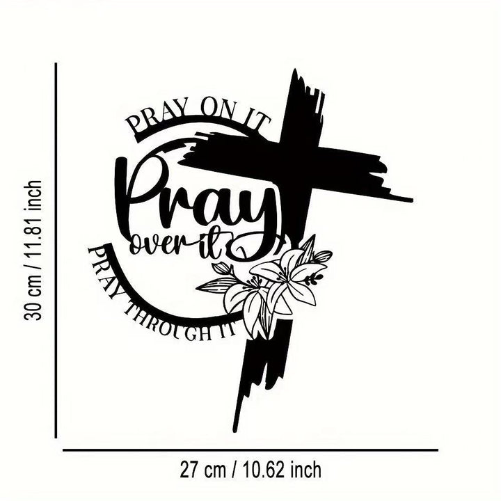 Christianartworkshop Modern Style Pray Over It Quote Inspirational Metal Wall Decor - image 5