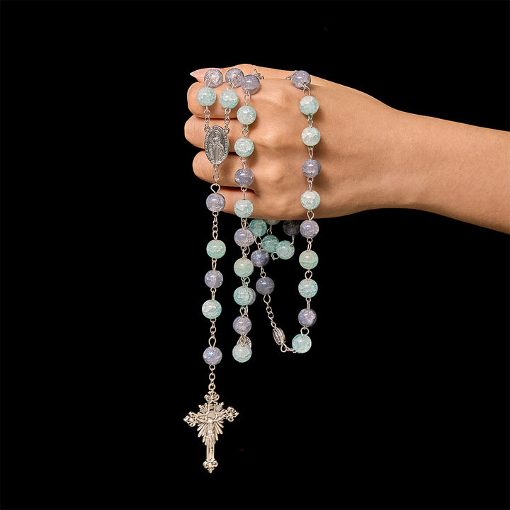 FREE Today: Handmade Original Grey Blue Rosary with Miraculous Medal: A Unique Expression of Faith - image 2