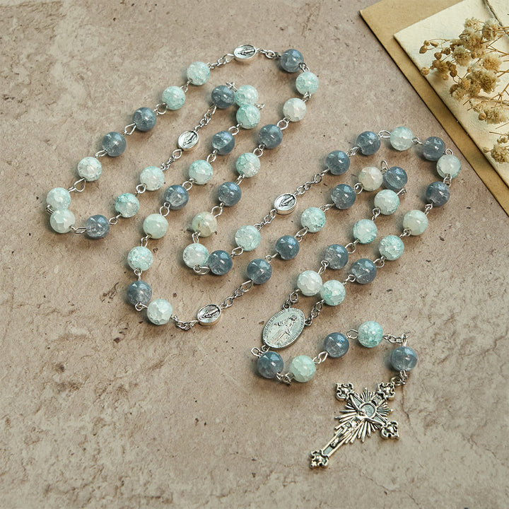 FREE Today: Handmade Original Grey Blue Rosary with Miraculous Medal: A Unique Expression of Faith - image 11