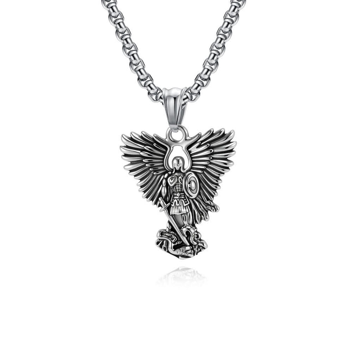 FREE Today: Multi - Color Streetwear - Style Angel Warrior Pendant Necklace - image 2