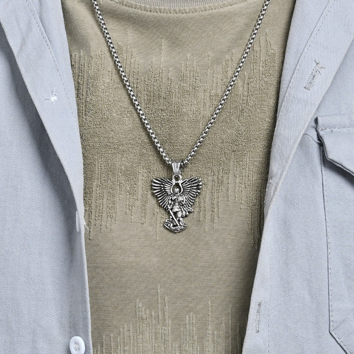 FREE Today: Multi - Color Streetwear - Style Angel Warrior Pendant Necklace - image 1