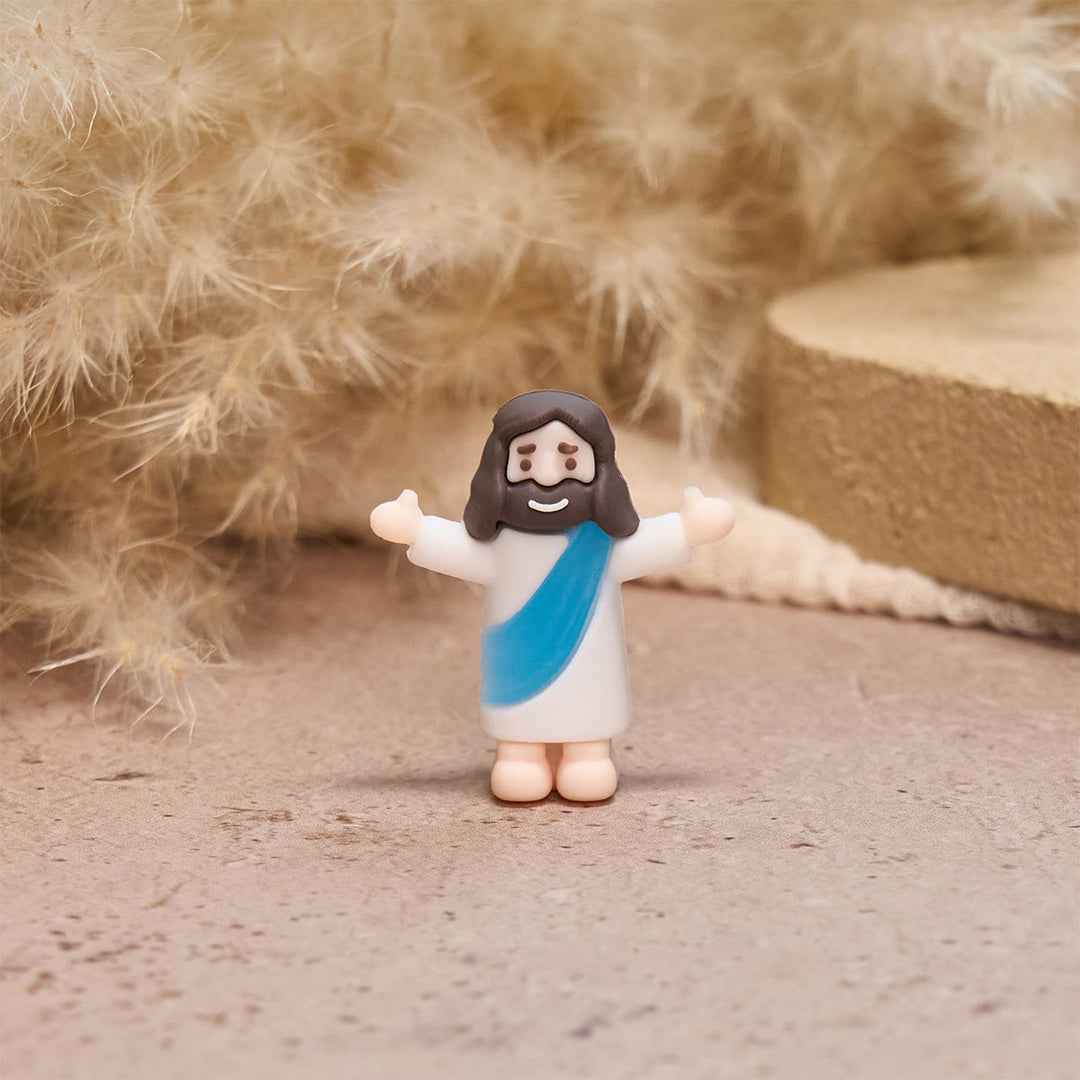 Christianartworkshop 5/10/20/30pcs Open Arms Little Jesus Figurine: 5 Colors in 1 Set - image 5