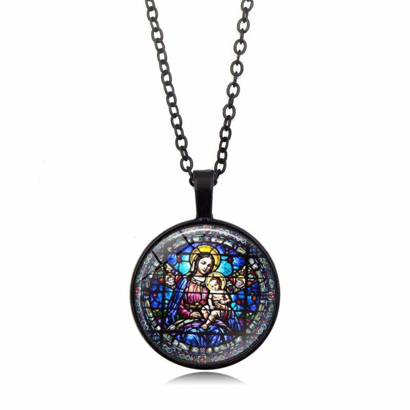 Choose Your Blessing Radiant Faith Necklace: Madonna with Child or Roses of Guadalupe  - image 3