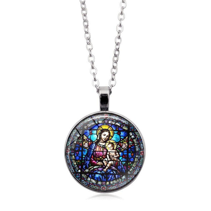 Choose Your Blessing Radiant Faith Necklace: Madonna with Child or Roses of Guadalupe  - image 4