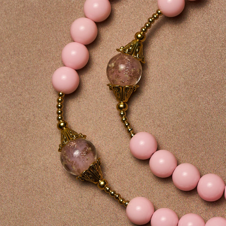 Christianartworkshop Elegant Pink Beads Faithful Rosary with Divine Mercy for Spiritual Comfort - image 5