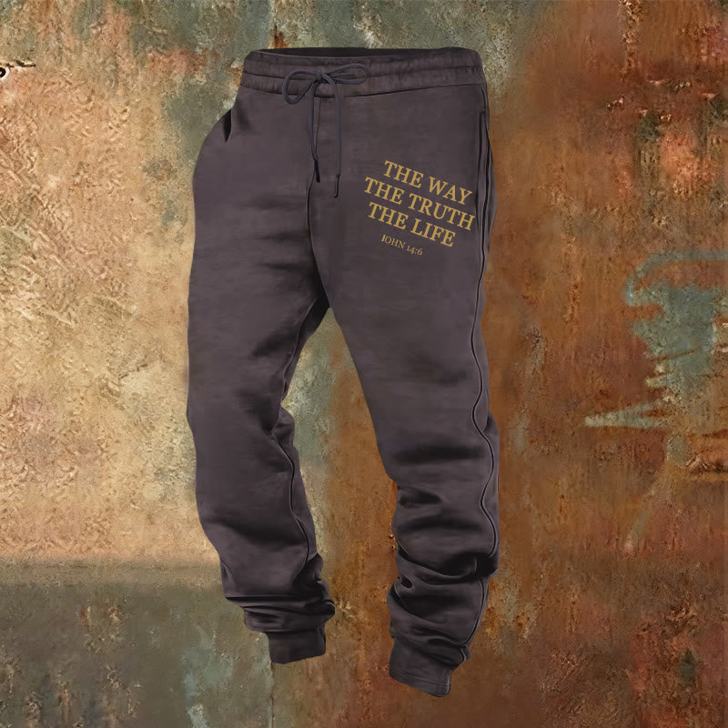 Christianartworkshop Faith in Motion John 14:6 Quote Sweatpants: Walk the Promise - Dark Grey - 2XL - image 21