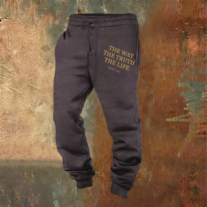 Christianartworkshop Faith in Motion John 14:6 Quote Sweatpants: Walk the Promise - Dark Grey - 2XL - image 21
