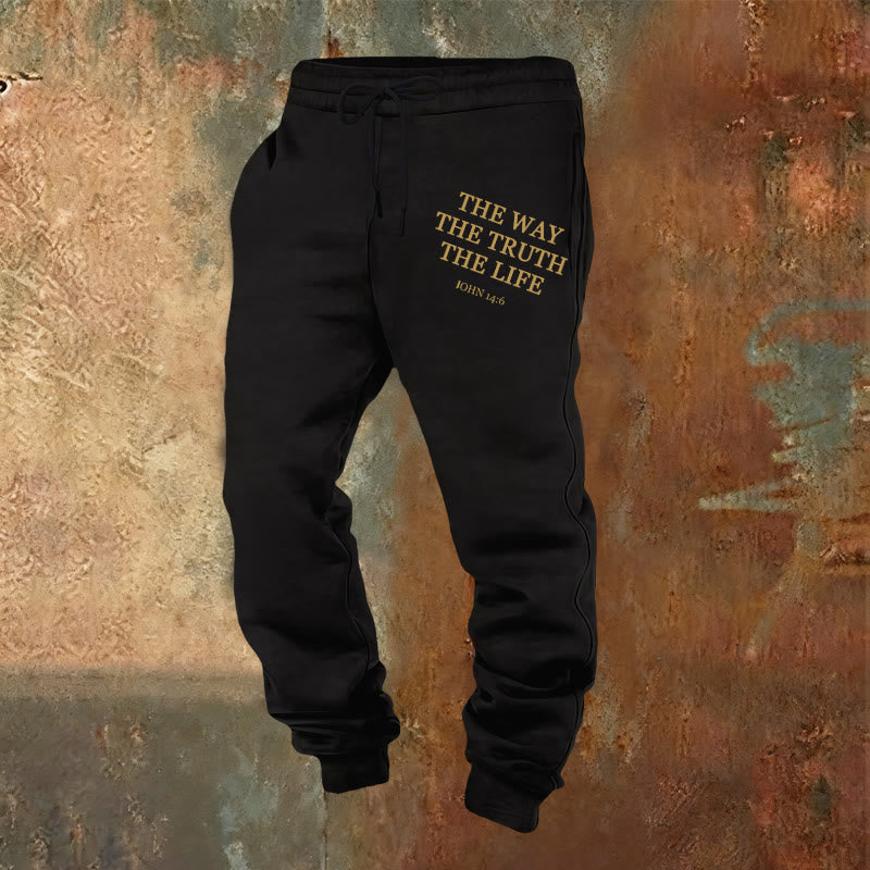 Christianartworkshop Faith in Motion John 14:6 Quote Sweatpants: Walk the Promise - Black - 2XL - image 5