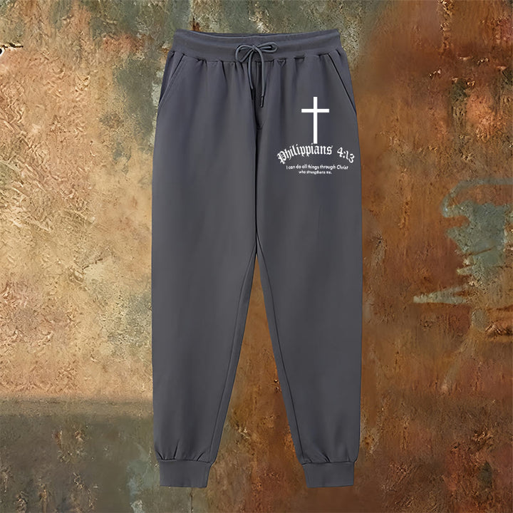 Christianartworkshop Philippians 4:13 Scripture Sweatpants: All Things Through Christ - image 19