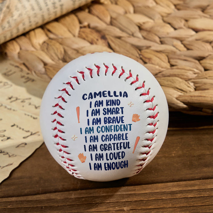 Christianartworkshop Divine Worth Baseball: Custom Name & I Am Affirmations for God-Given Identity - image 2