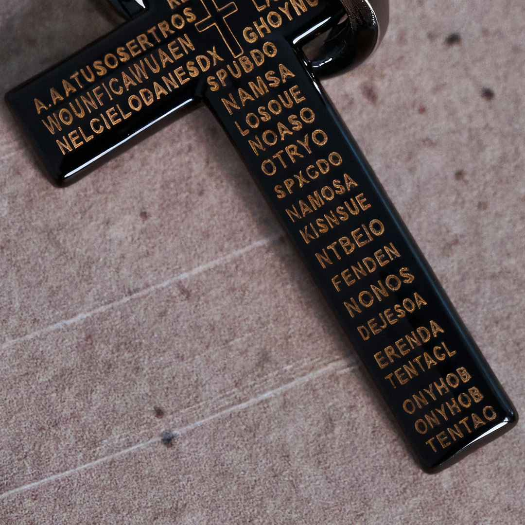 Christianartworkshop Lord's Prayer with Interlocking Ring Cross Pendant Necklace: Bold Style Sacred Meaning - image 11