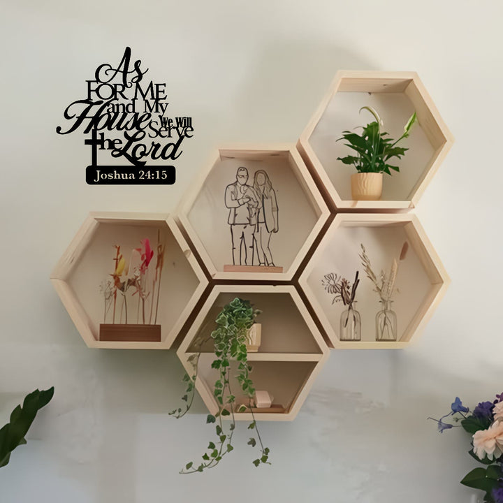 Christianartworkshop Joshua 24:15 Bible Verse Metal Wall Decor: As for Me and My House - image 5