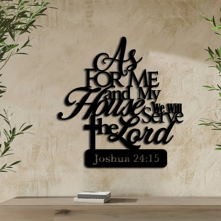 Christianartworkshop Joshua 24:15 Bible Verse Metal Wall Decor: As for Me and My House - image 10