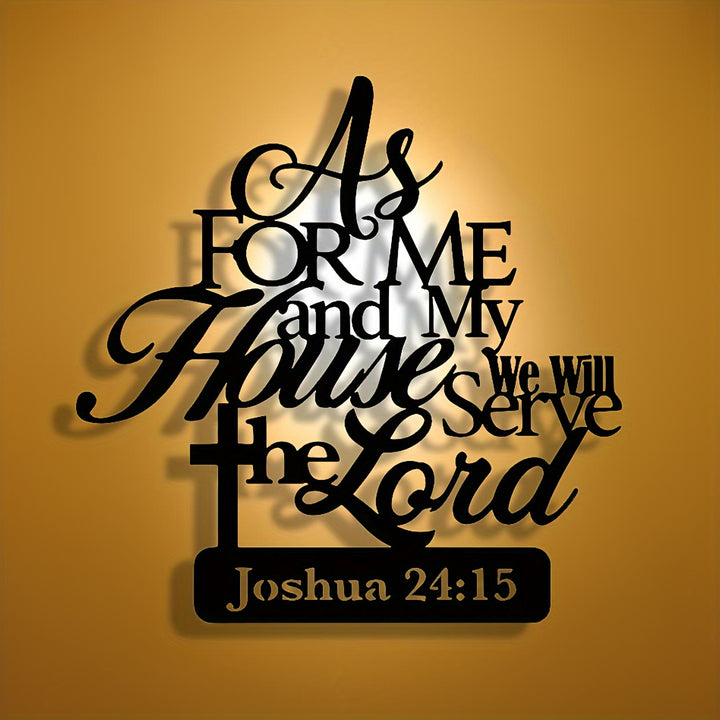Christianartworkshop Joshua 24:15 Bible Verse Metal Wall Decor: As for Me and My House - image 12