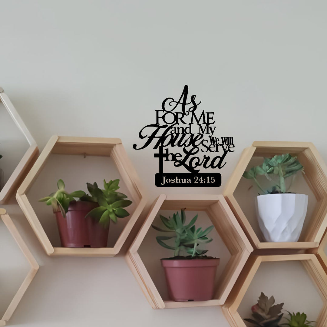 Christianartworkshop Joshua 24:15 Bible Verse Metal Wall Decor: As for Me and My House - image 4