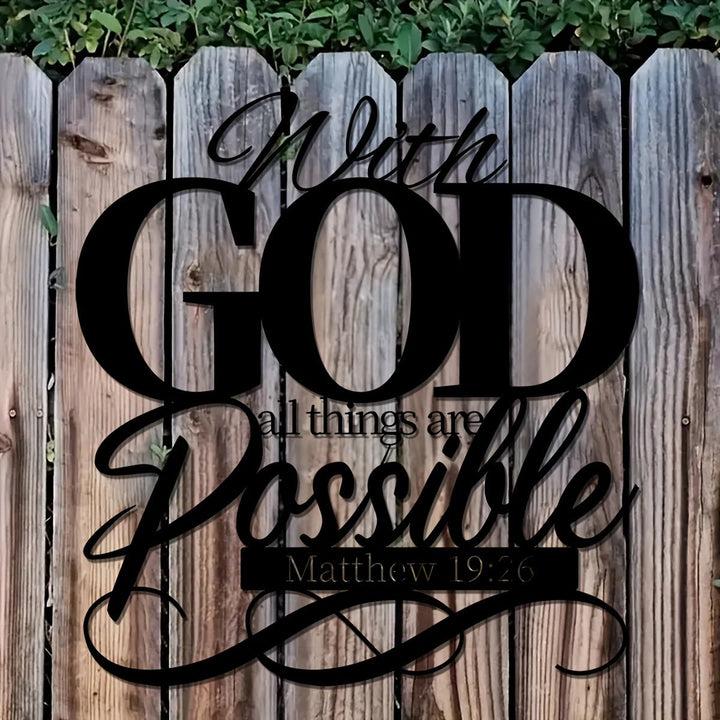 Christianartworkshop With God All Things Are Possible Metal Wall Decor for Faithful Homes - image 4
