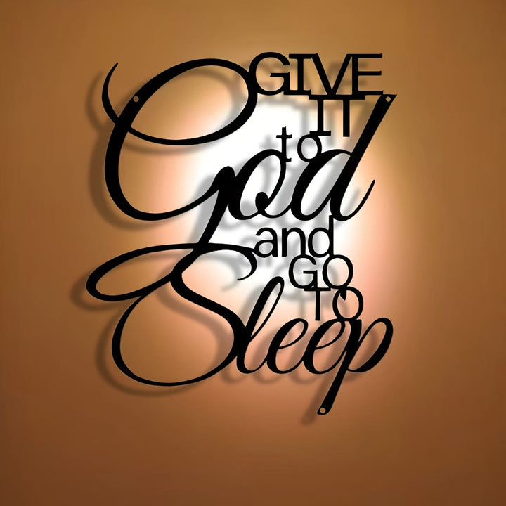 Christianartworkshop Give It to God and Go to Sleep Metal Wall Decor: Let Faith Bring Peace - image 2