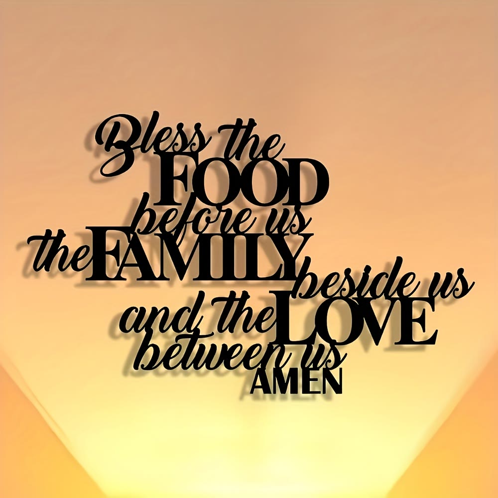Christianartworkshop Bless the Food Before Us Metal Wall Decor: Perfect Dining Room Decor - image 3