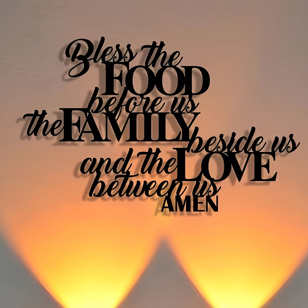 Christianartworkshop Bless the Food Before Us Metal Wall Decor: Perfect Dining Room Decor - image 1