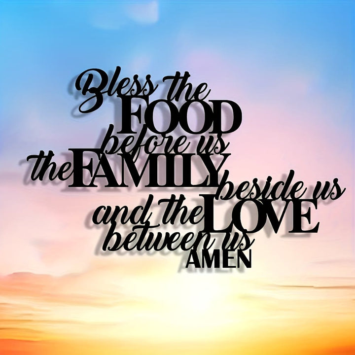 Christianartworkshop Bless the Food Before Us Metal Wall Decor: Perfect Dining Room Decor - image 2
