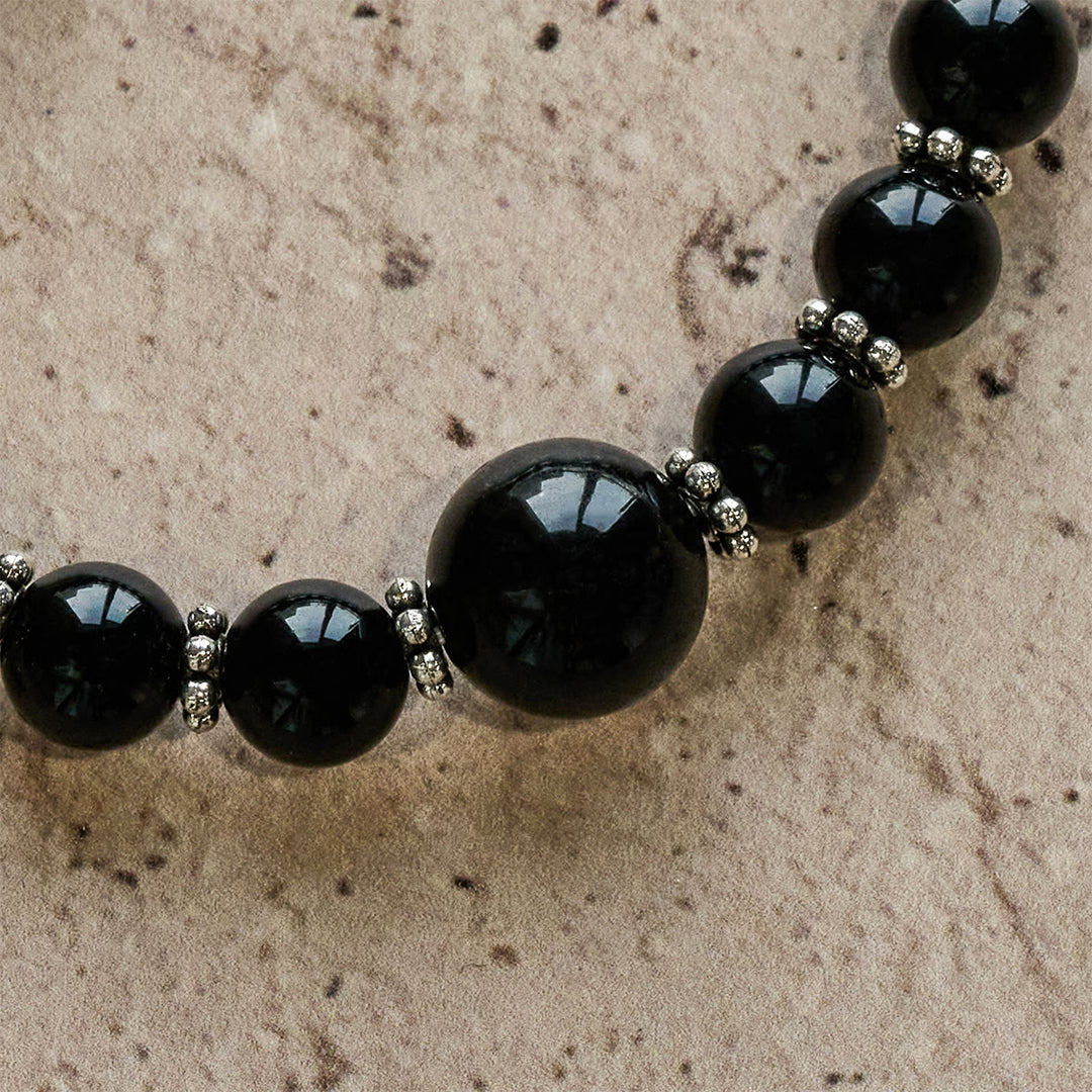 Christianartworkshop Spiritual Armor Black Obsidian Bracelet with Cross Charm: Pray without Fear - image 6