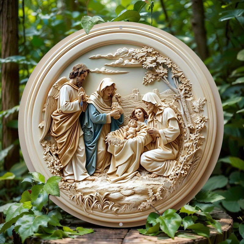 Christianartworkshop Nativity Scene Holy Family Hanging Ornaments: Christmas & Daily Faith Symbol - Nativity Scene-2 - image 1