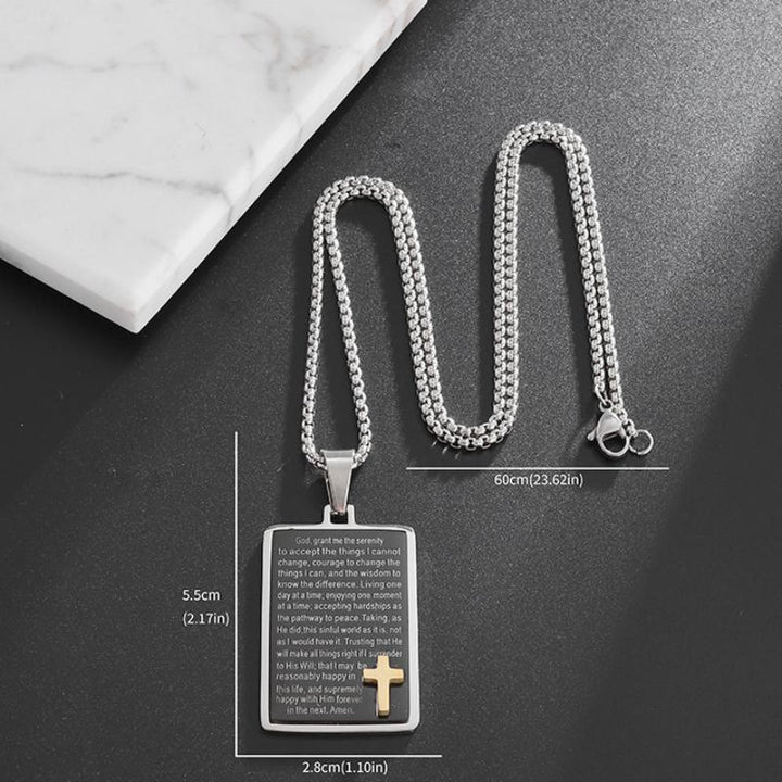 Christianartworkshop Engraved Prayer Necklace: Cross - Accented Faith Jewelry for Devout Wearers - image 3