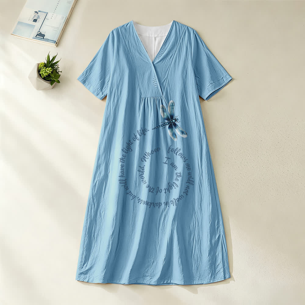 blue dragonfly dress Dragonfly Lace-up Back Midi Dress Blue