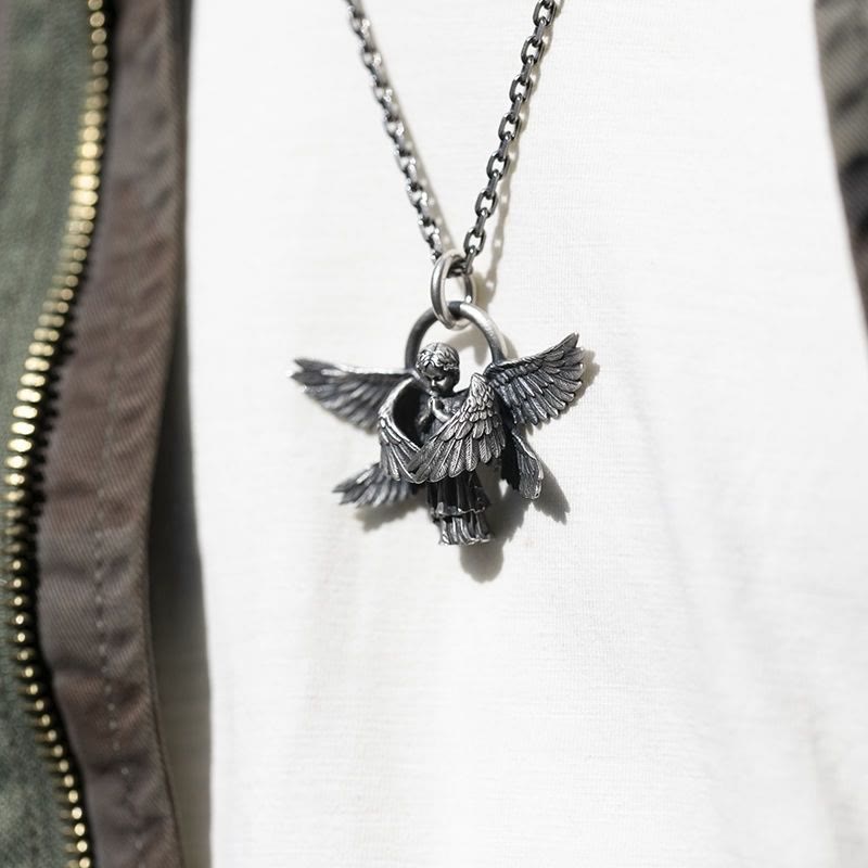 Christianartworkshop Praying Angel Wing Pendant Good Luck Necklace