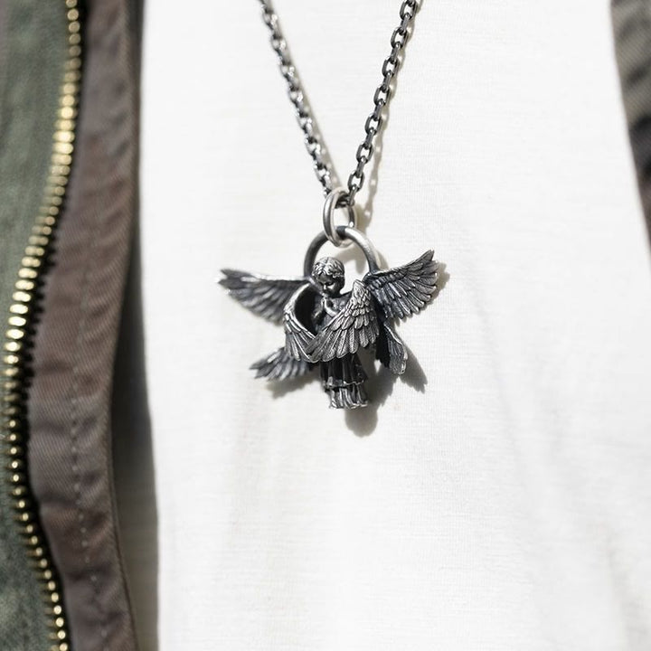 Christianartworkshop Praying Angel Wing Pendant Good Luck Necklace