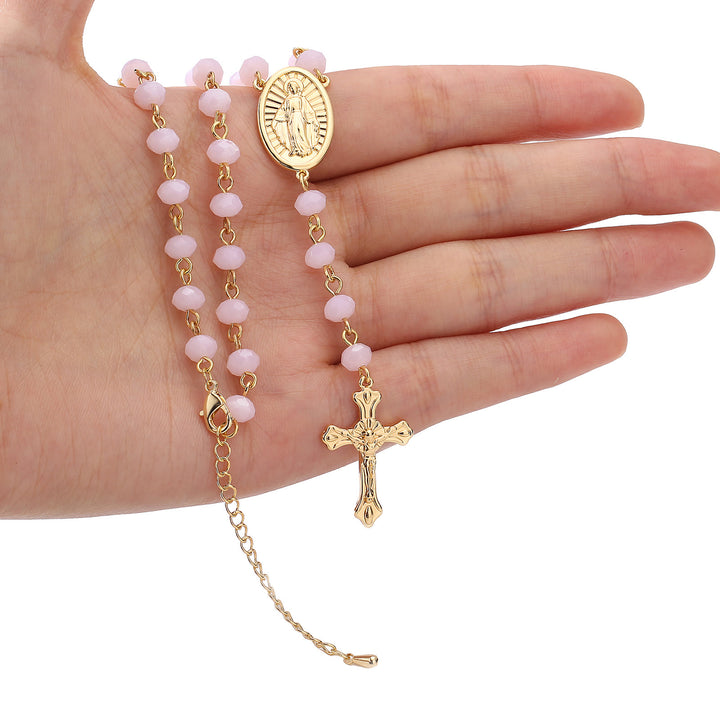 Christianartworkshop Virgin Mary Medal & Crucifix Pendant Necklace
