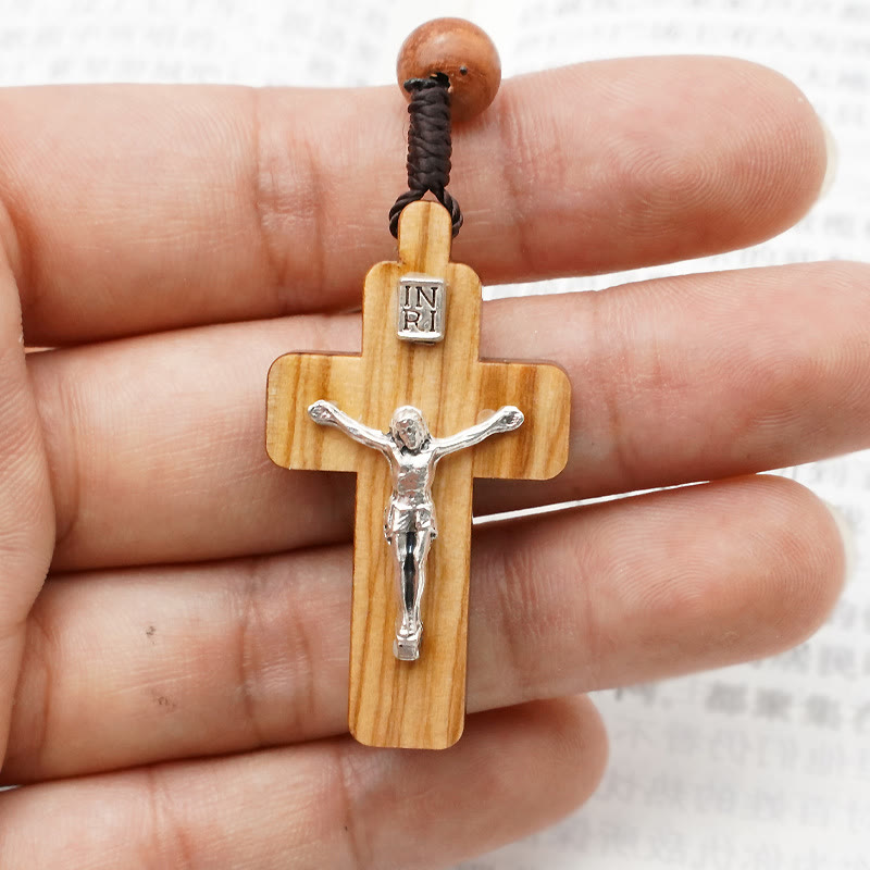 Christianartworkshop Evangelistic: Handmade Olive Wood Rosary of the Blessed Mother