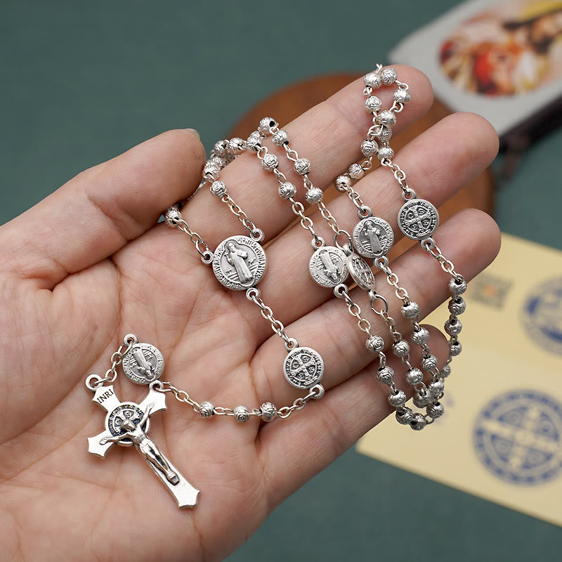 Christianartworkshop St. Benedict Alloy Refined Rosary