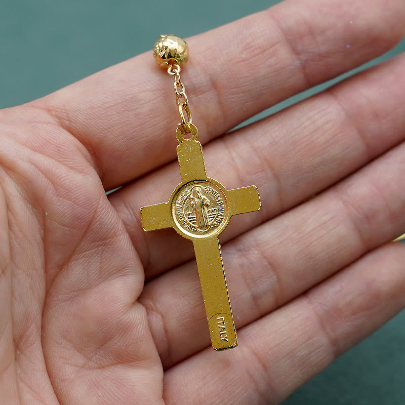 ChristianartworkshopSt. Benedict Golden Classic Rosary