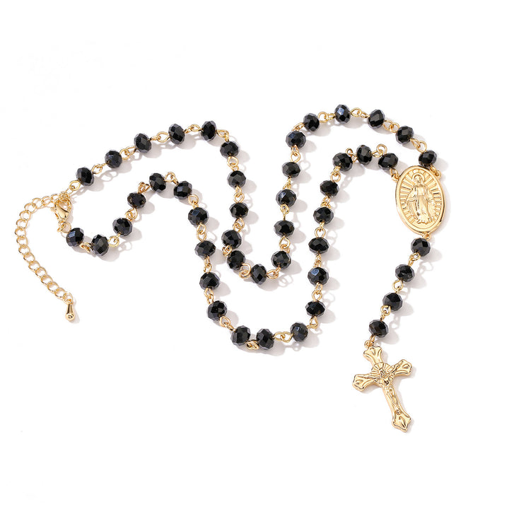 Christianartworkshop Virgin Mary Medal & Crucifix Pendant Necklace