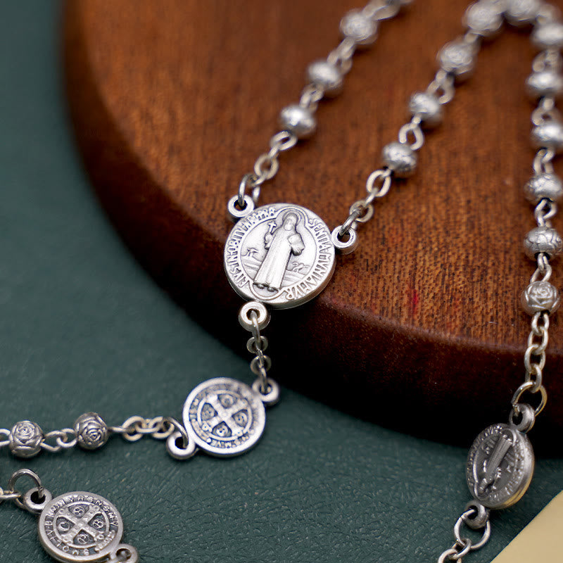 Christianartworkshop St. Benedict Alloy Refined Rosary