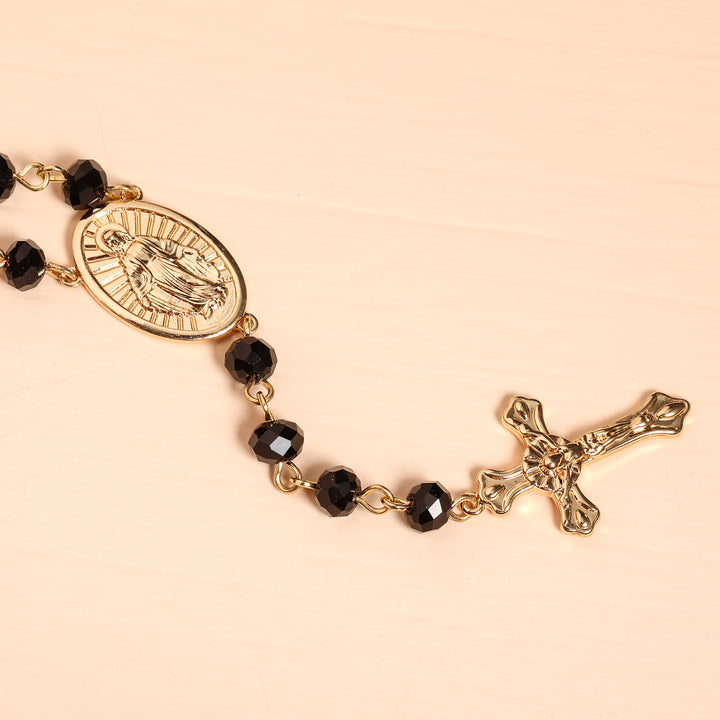 Christianartworkshop Virgin Mary Medal & Crucifix Pendant Necklace