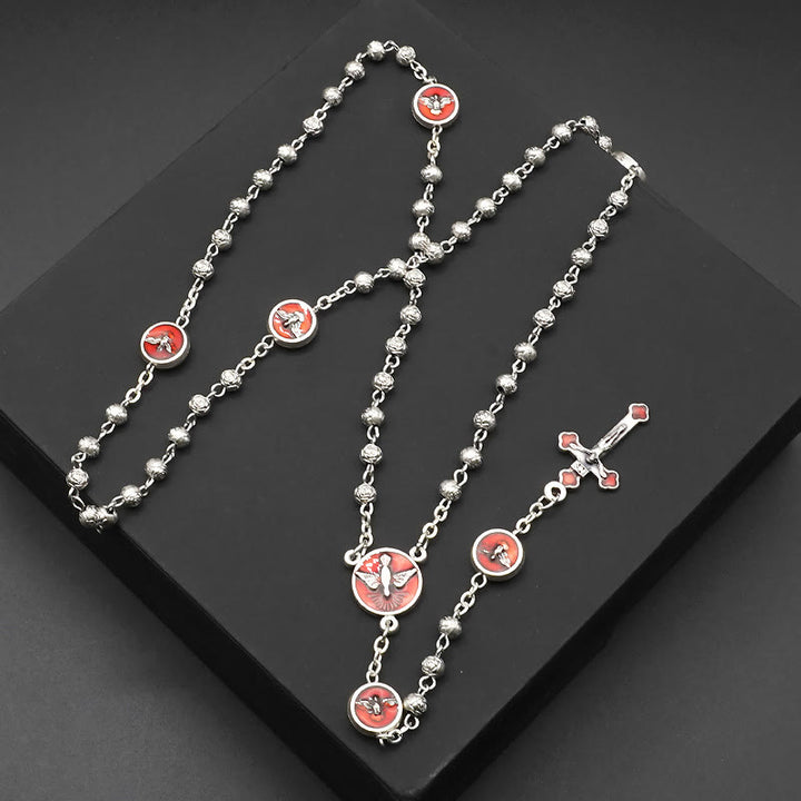 Christianartworkshop Enamel Holy Spirit Catholic Rosary